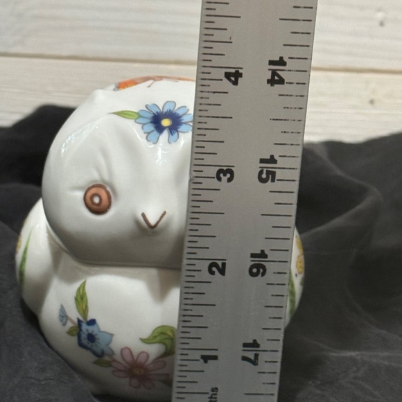 Vintage Mini Ceramic Floral Owl Trinket By Prestige - Picture 9 of 9